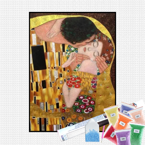 Pintura com Diamantes - O Beijo de Gustav Klimt - Bagy Art