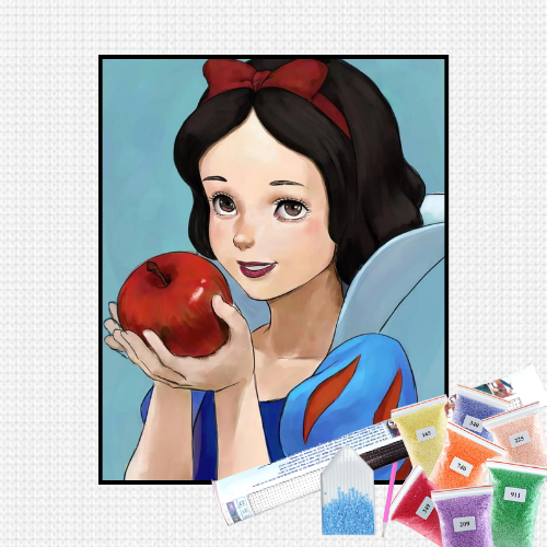 Pintura com Diamantes - A Branca de Neve - Bagy Art