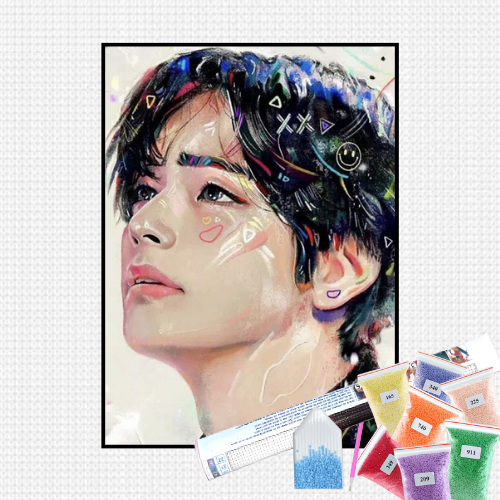 Pintura com Diamantes - Kim Taehyung BTS - Bagy Art