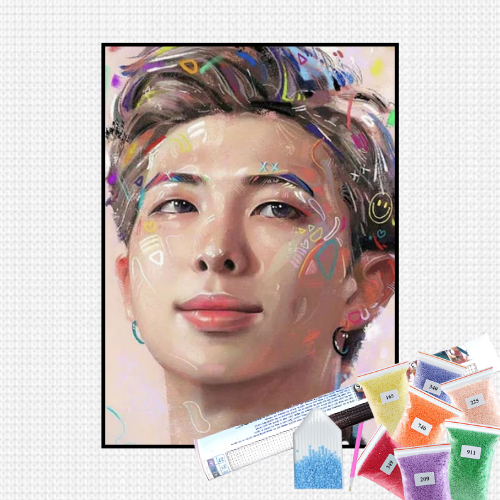 Pintura com Diamantes - Kim Namjoon BTS - Bagy Art