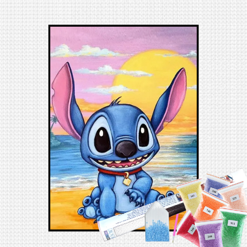 Pintura com Diamantes - Stitch - Bagy Art