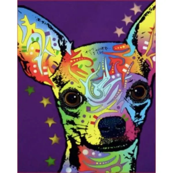 Pintura Numerada Terapêutica - Pinscher Colorido