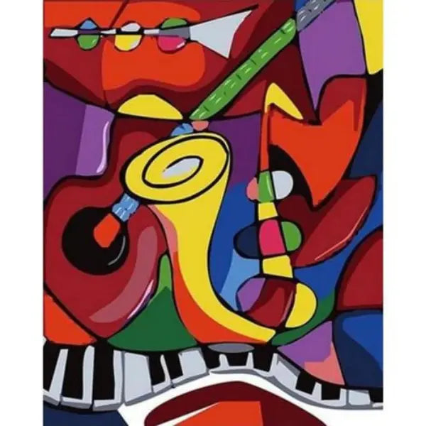 Pintura Numerada Terapêutica - Instrumentos Abstratos