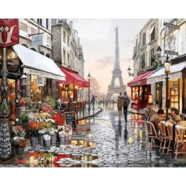 Pintura Numerada Terapêutica - Casal em Paris