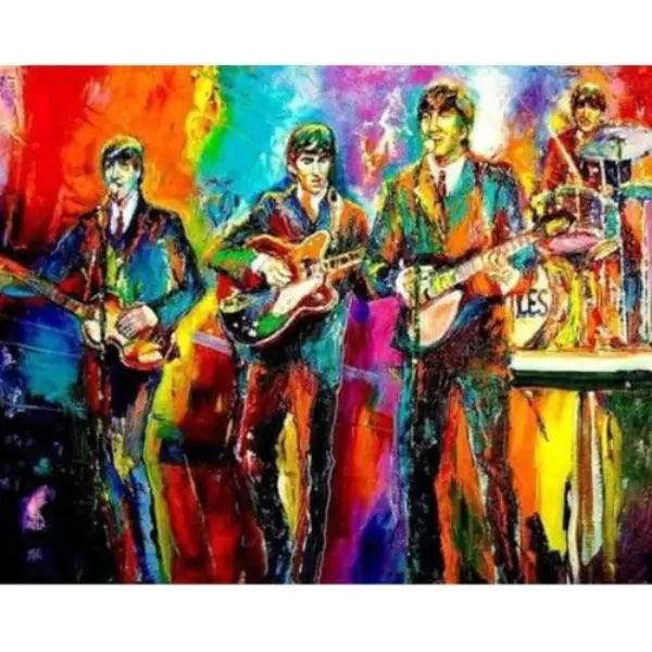 Pintura Numerada Terapêutica - The Beatles Colorido