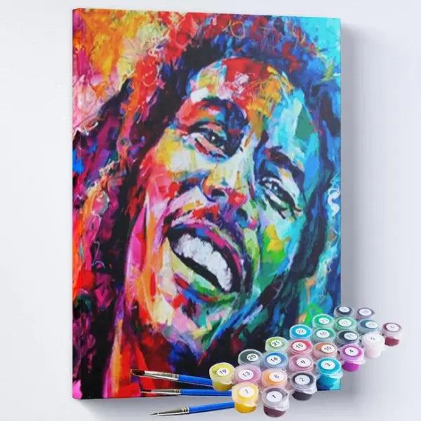 Pintura Numerada Terapêutica - Bob Marley