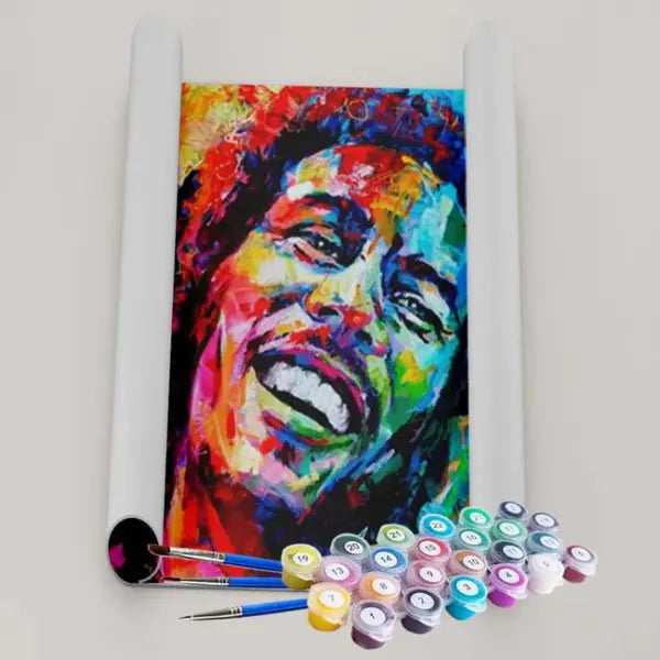 Pintura Numerada Terapêutica - Bob Marley