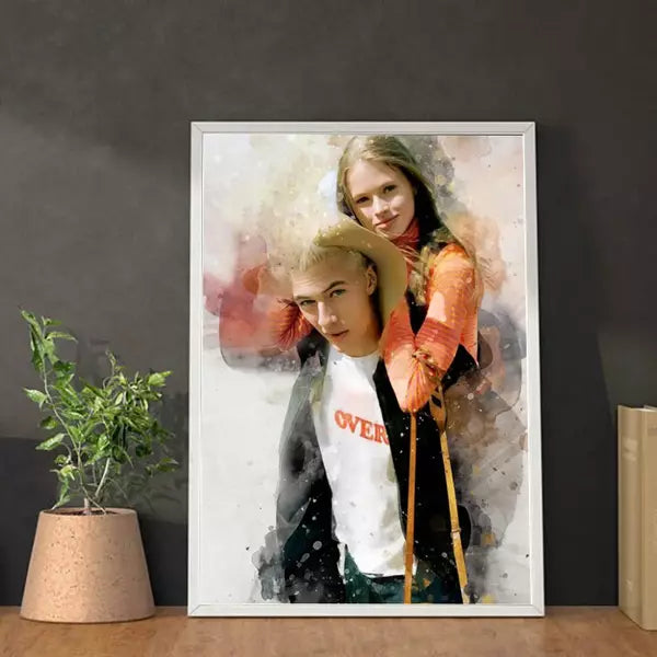 Quadro Personalizado Casal - A4 21x30cm