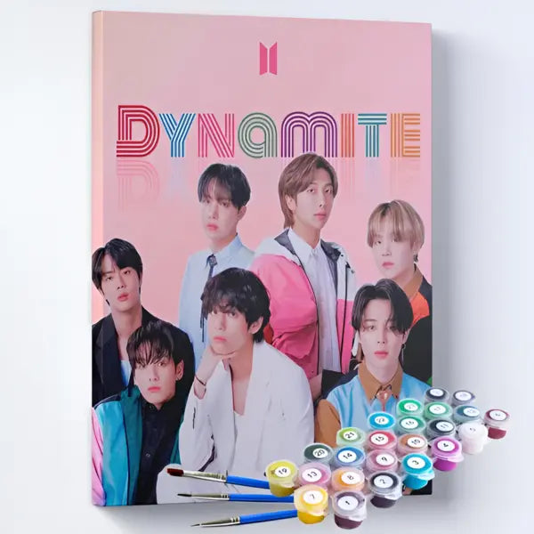 Pintura Numerada Terapêutica - BTS Dynamite