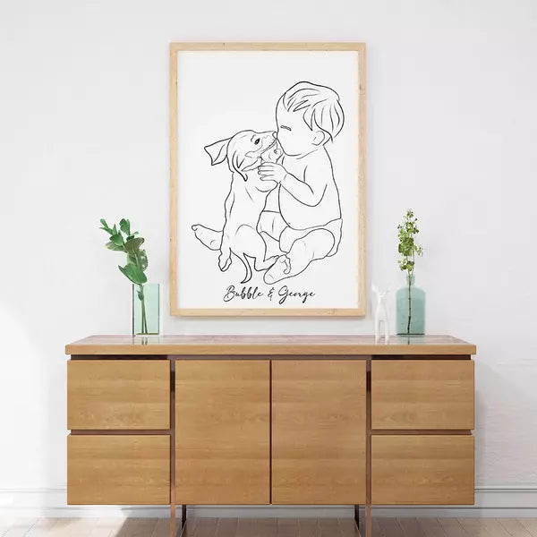 Quadro Personalizado Linhas -  A4 21x30cm