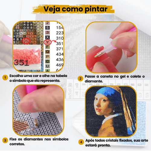 Pintura com Diamantes - Merida Valente - Bagy Art