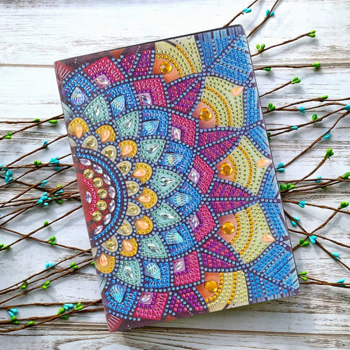 Pintura com Diamantes - Sketchbook Mandala - Bagy Art